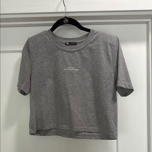 Zara Gray Short Sleeve Tee